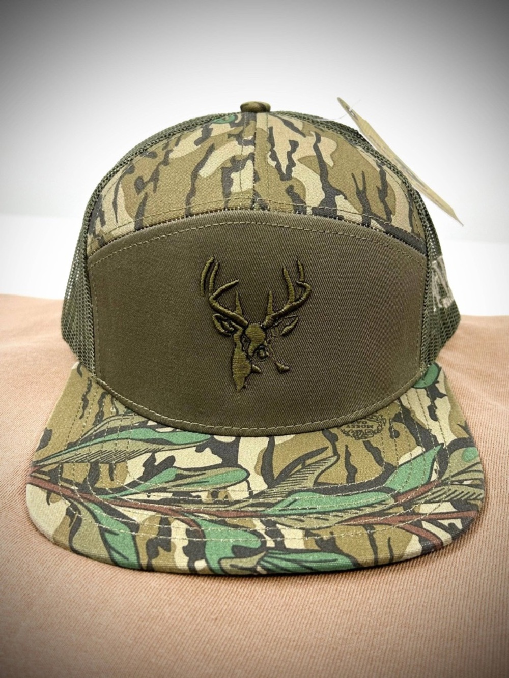 AFW Buck Logo Mossy Oak Greenleaf & Olive SnapBack Hat